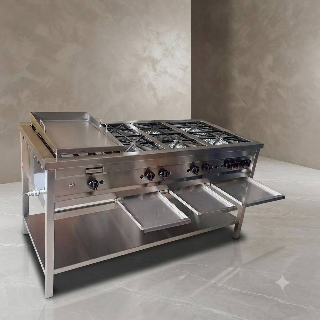 Cocina industrial en acero inoxidable